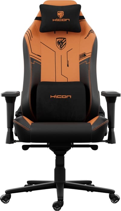 HICON® Gamestoel - Premium Luxe Gaming Stoel - Gaming Chair - 4D Armleuningen - Ergonomische Gamestoel Verstelbare - Apex Serie - EagleBlaze - Oranje