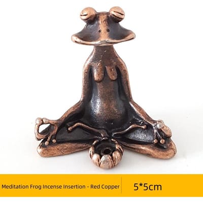 Creatieve Zen-stijl Retro Koperen Wierook Kaarsenhouder Zen Kikker Sieraden Massief Puur Koperen Kikker Theehuisdier Wierook Kaarsenhouder gray