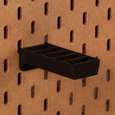 Houder voor vijf scharen of klein gereedschap - Voor Ikea Skadis pegboard - Zwart