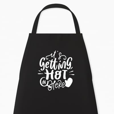 Keukenschort "It’s getting hot in here" | Grappig Kerstcadeau & Sinterklaas | Zwart