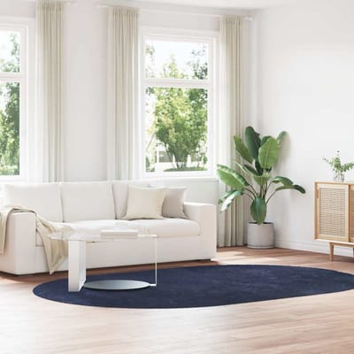 vidaXL - Hoogpolig - vloerkleed - NAVARRA - 300x200 - cm - polyester - marineblauw