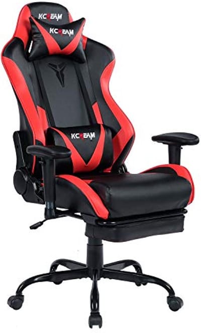 Ergonomische Gamingstoel met Hoge Rugleuning en Hoofdsteun - Verstelbare PC Stoel voor Gamers