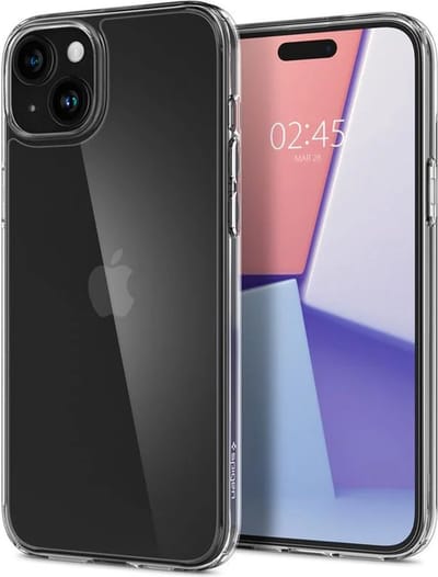 Geschikt voor Spigen Apple iPhone 15 Plus Air Skin Back Cover Hoesje - Transparant