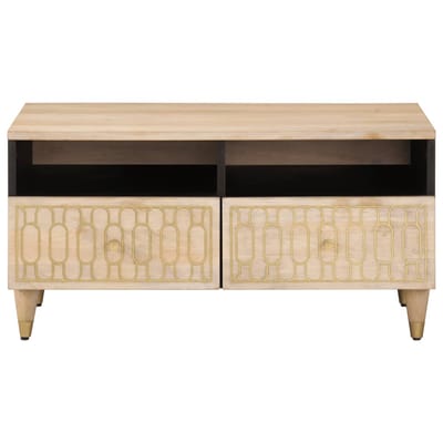 vidaXL - Salontafel - 80x54x40 - cm - massief - mangohout