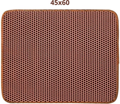 Bovista Kattenbak Mat - Katten Mat - Grit Opvanger - Schoonloopmat Kattenbak - Kattenbak Uitloopmat - Kattenbak Matje - Cat Litter Mat - Wasbaar - Koffie - 45x60cm