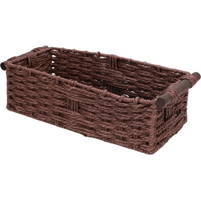 Opbergmand van Papier Touw Handgemaakt Gevlochten Decoratieve Opbergbak Toilet Tank Topper Papierbak voor Planken Aanrecht