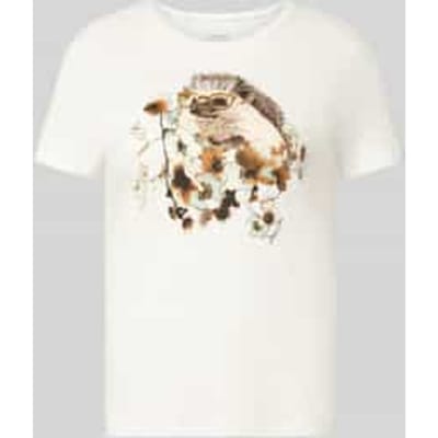 T-shirt met motiefprint en ronde hals