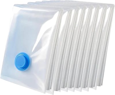 Compressiezakken - Vacuümzakken - Ruimte Besparen - Duurzaam Materiaal - 8 Stuks - Doorzichtig