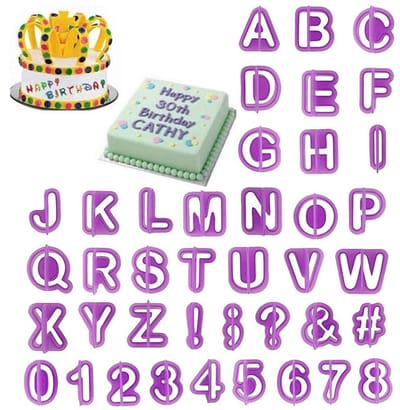 MTTProducts - Letters Cake Cutters - Cookie Cutters Set - Duurzaam en veilig - 40 Stuks - Fondant Letter Cutters - Perfect voor taarten en koekjes deco...