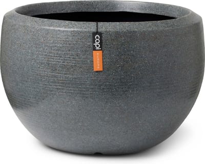 Capi Europe - Vaas bol Arc Granite - 67x45 - Antraciet - Bloempot Voor binnen en buiten - Beschikbaar in XL formaten - Breukbestendig - 100% Recyclebaar - Levenslang garantie - NATS8051