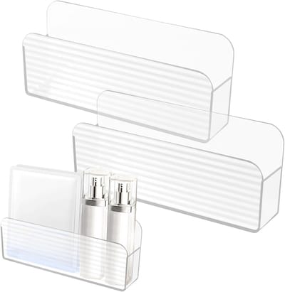 Transparante Acryl Wandplank voor Badkamer - Verwijderbare Make-up Organizer en Opbergdoos voor Kantoor en Slaapkamer