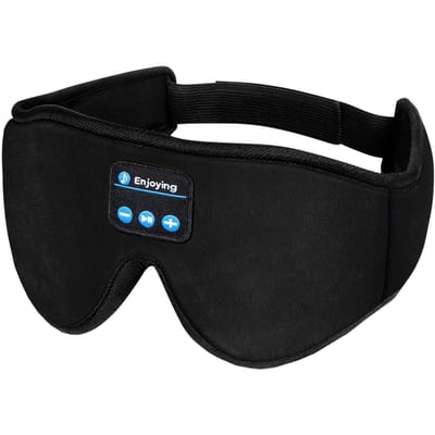 3D Oogmasker Bluetooth Muziek Afspelen Slaapkoptelefoon met Ingebouwde HD Speaker Masker Voor Slaap Koptelefoon Draadloos Vliegreis 5.0
