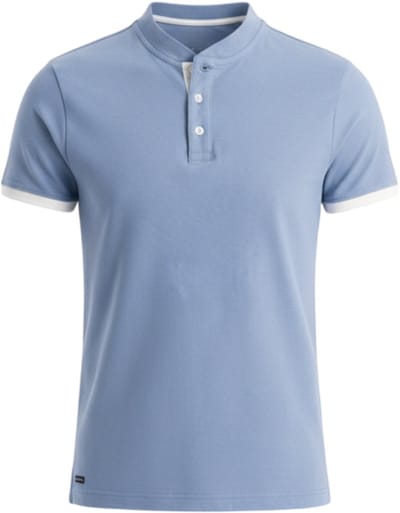 OMBRE T-shirt - Regular Fit - Katoen - Korte Mouw Blauw S