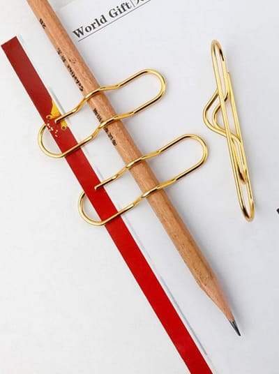 Penhouder voor notitieboek – Goud – Metalen penclip – Schoencadeau – Sinterklaascadeau – Kerstcadeau – Cadeau onder €5 – Planner accessoire