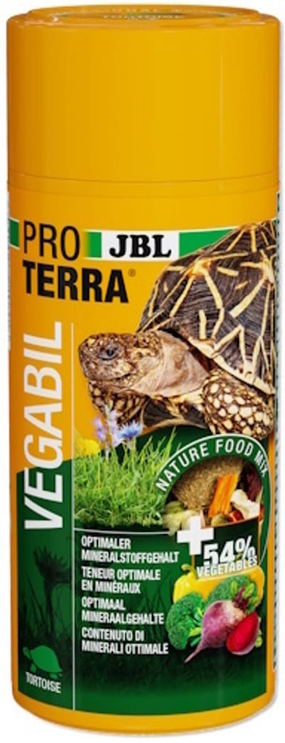 JBL ProTerra Vegabil groenterijke voederchips voor alle landschildpadden 250ML