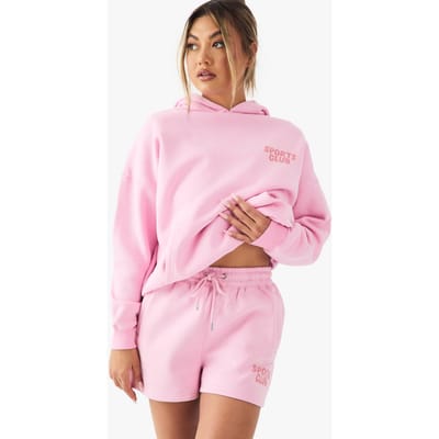 Dames Dsgn Studio Sports Club Bubble Print Sweat Short | Pink | Maat: XS