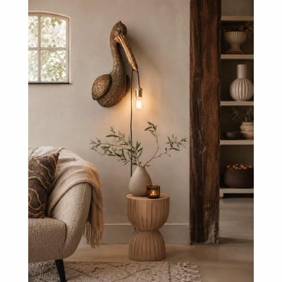 Light & Living Wandlamp Pelikaan - Antiek Brons - 33x28x63cm - Binnen Modern
