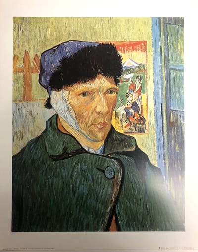 Vincent van Gogh - Zelfportret met verbonden oor - Kunstposter - 40x50 cm
