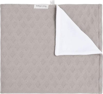 Baby's Only Gebreide ledikantdeken chenille - Baby deken Reef - Dekentje voor jongens en meisjes - 1.3 TOG - 100x135 cm - Urban Taupe - 100% ecologisch katoen