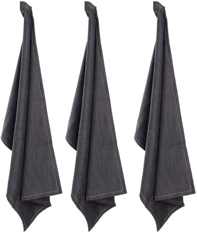 Cosy Theedoeken D'nim Donkerblauw - 3-Delige set theedoeken - Theedoeken voor afwassen - Sneldrogend en streeploos - Katoen - 50 x 70 cm - Keukengerei - Keuken accessoires