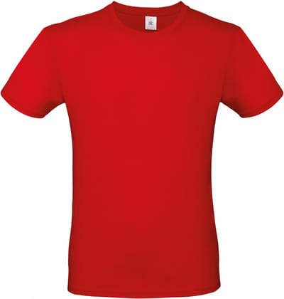 Rood basic grote maten t-shirt - met ronde hals - voor heren - katoen - ruime pasvorm XXXL