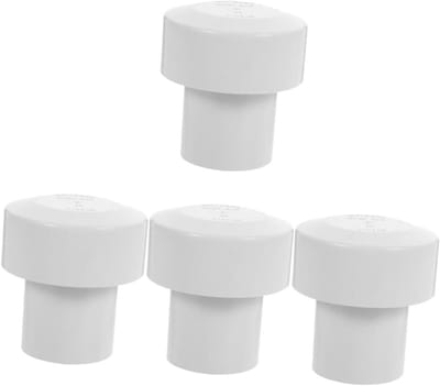 Afvoeradapter Set - Kanaalinterface Onderdeel - Efficiënte Drainage - Automatische Regenkap - 4 Stuks - Wit