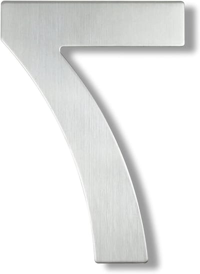Huisnummer - Adresbord Deur - Huis Identificatie - Modern Design - 152mm Hoog - Zilver