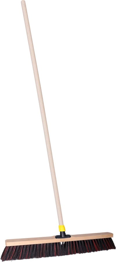Brumag Straatbezem ODIN voor harde ondergrond - Harde bezemkop van 60 cm breed - Houten steel 129 cm