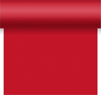 Duni tafelloper - 2x - papier - rood - 480 x 40 cm - Tafellopers/placemats