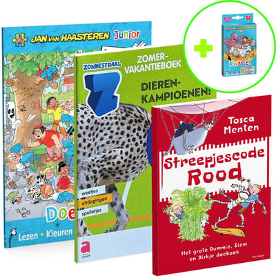 Vakantieboeken bundel - 3 activiteitenboeken + kwartet voor kinderen van 7 t/m 10 jaar - Jan van Haasteren + Dummie de Mummie + Zomer vakantieboek - Jongens & Meisjes 7 jaar - 8 jaar - 9 jaar - 10 jaar