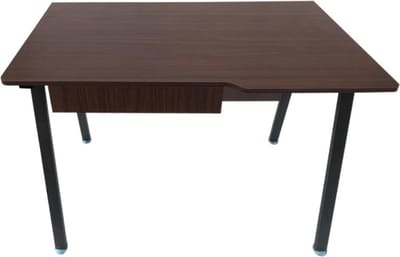 Bureau computer tafel Stoer  - industrieel vintage - zwart metaal bruin hout
