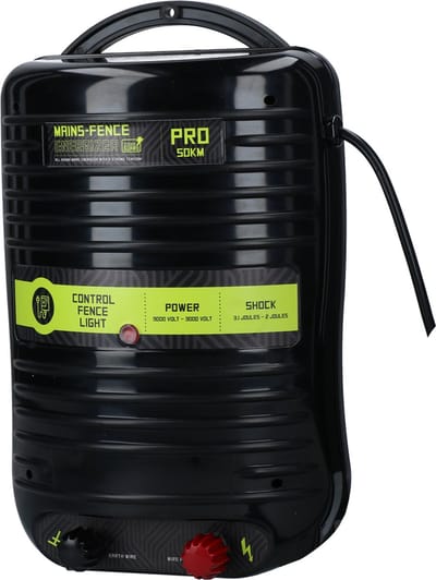 ZoneGuard Energizers Pro – 50 KM - Elektrische Afrastering – Omheiningssyteem op stroom – Afschrikking voor Wilde Dieren – Voor Huisdieren – Honden - Krachtig