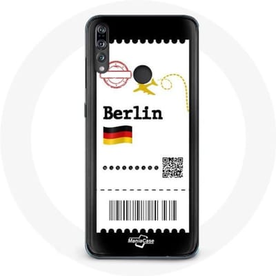 Coque - Huawei - P30 Lite - Souple - Noir - Billet d'avion Berlin