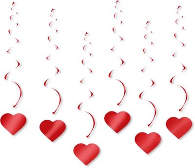 LUQ – Swirls Hartjes – Rood – Luxe Romantische Valentijn Decoratie – Valentine Versiering – Instant Glam Vibes