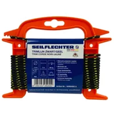 Seilflechter Gevlochten Touw Zwart/geel – 4 Mm X 5 M Op Rol