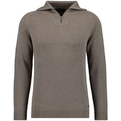Ragman Trui Cotton Troyer Zip Raglan Sleeve Camel / male