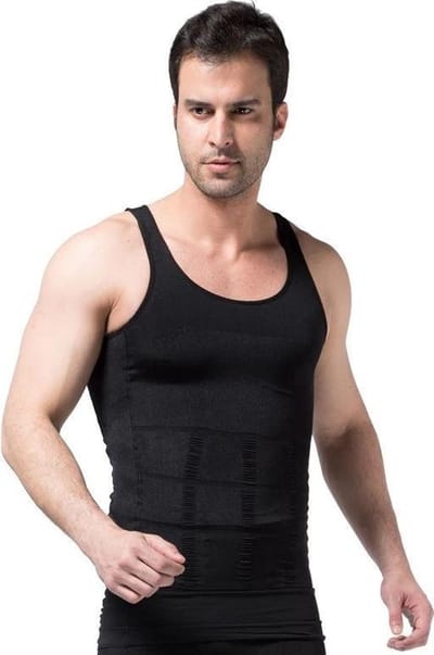BukkitBow - Correctie Hemd - Afslank Hemd - Figuur corrigerend Ondershirt - Zwart XL