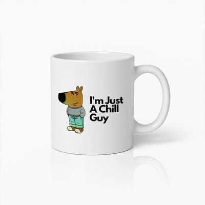 "Ik Ben Gewoon Een Chill Gast" Grappige Cartoon Hond Mok - Ontspannen Humor Koffiebeker
