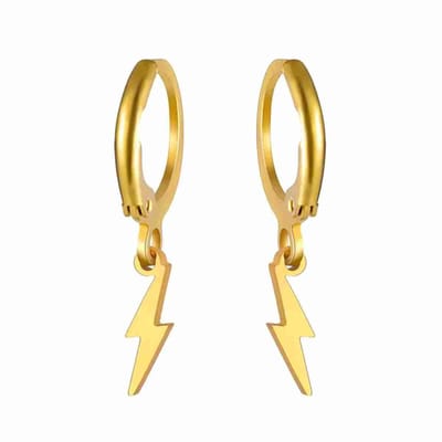 WeLoveSilver - chirurgisch stalen oorringen - bliksemschicht - 21 mm