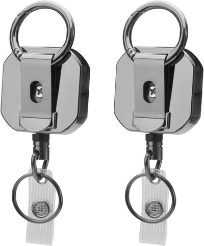 Allecta - Uittrekbare Sleutelkoorden (2 Stuks) - 70 cm - Robuuste Buitenbox - ID-badgehouder - Kaarthouder - Sleutelkaarten
