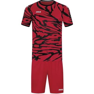 Jako Animal Shirt Korte Mouw Kinderen - Zwart / Sportrood | Maat: 116