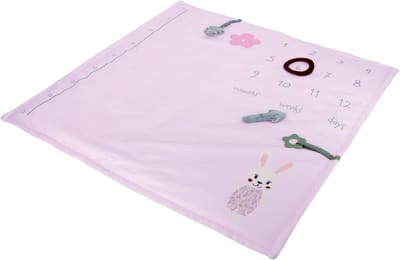 lupilu Baby speelkleed Schaal en maandindicatie Roze - Mel Pijl - Herinnering - Dubbelzijdig gebruikbaar
