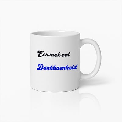 Dankbaarheid Koffiemok – 'Een Mok Vol Dankbaarheid' Inspirerend en Attent Cadeau