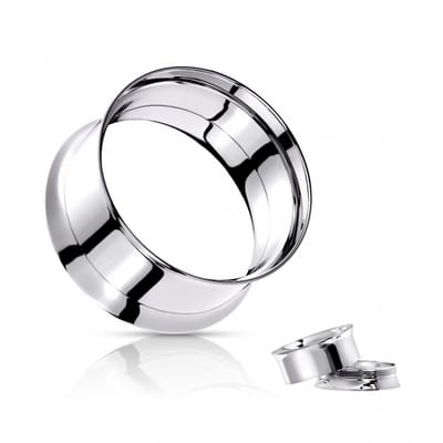 16 mm screw fit basis zilver tunnel - LMPiercings