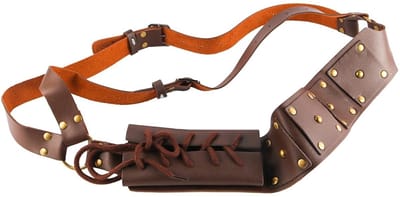 Dailygoods- Holster Verstelbaar - Middeleeuwse Crossbody Riem - Lederen Schouderschede - Duurzaam Ontwerp - Lichtgewicht - Geschikt Voor Rollenspel - Schoudertas