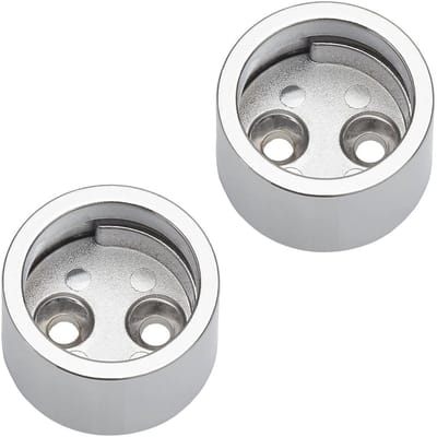 SOTECH 1 paar (2s) Cilindrisch verchroomde garderobestanghouder voor ronde garderobestangen met Ø 25 mm Garderobestanghouder