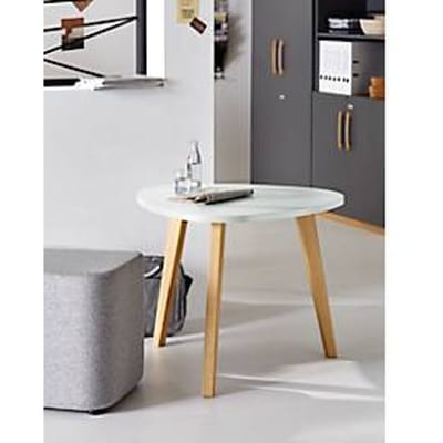 Schäfer Shop Select Bijzettafel Start Off Wood, Ø 850 x H 630 mm, hout, lichtgrijs