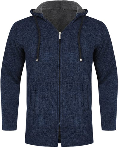 ALLTHEMEN Heren Trui - Capuchon en Gevoerd Outdoorvest - S