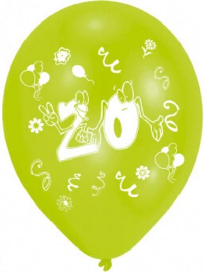 8 Latex Ballonnen 20 jaar