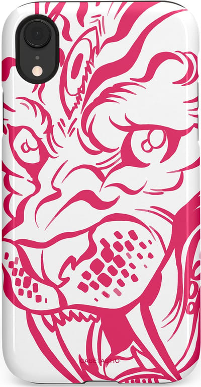 Casetastic Hoesje Geschikt voor Apple iPhone Xr - Stijlvolle Beschermende Duo-layer Case - Scherpe Strepen